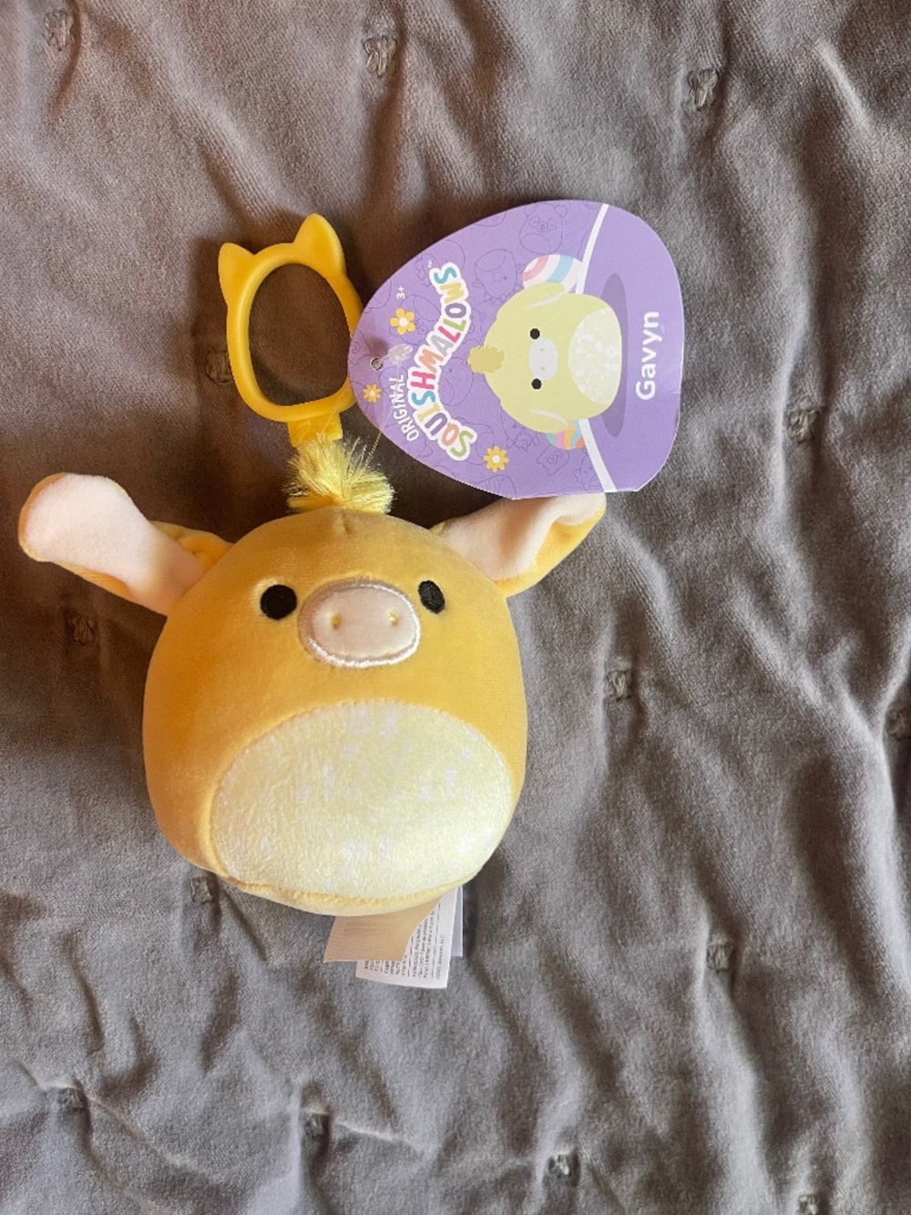 NWT SQUISHMALLOWS GAVYN donkey PLUSH CLIP KEYCHAIN easter